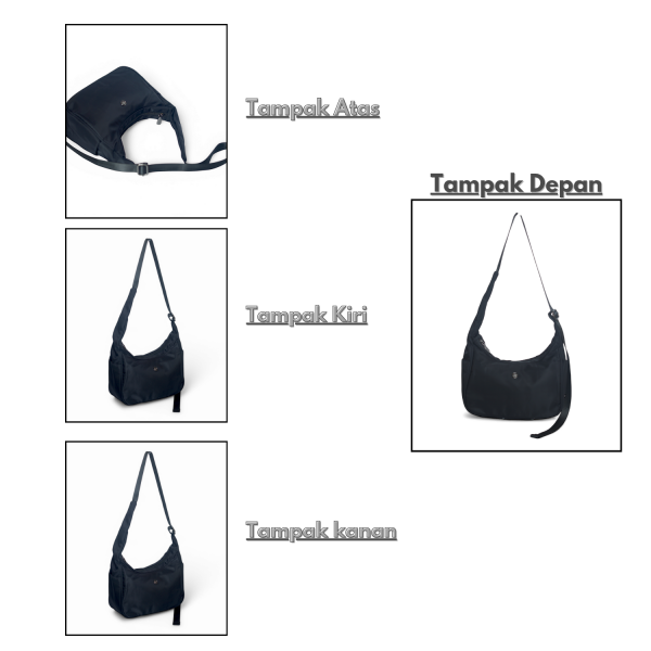 SELEMPANG VILMEI 6139# Tas Selempang Wanita - Slingbag Wanita Terbaru Bahan Parasut Premium Anti Air - Gambar 5