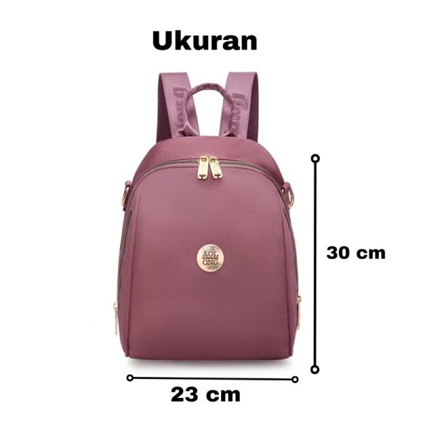 AOLONG Kanvas Botol #0206 -  Ransel Wanita Bestseller Bagpack Kanvas Medium - Gambar 3