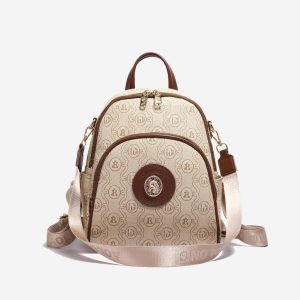 AOLONG Fiani 5033 # Tas Ransel Wanita Bahan Kulit PU Leather Premium