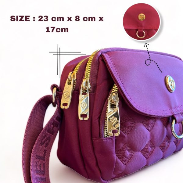 JIELSHI Dipo  3580-80 #SL.223 - Tas Selempang Wanita Bahan Parasut Anti Air - Gambar 6