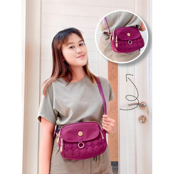 JIELSHI Dipo  3580-80 #SL.223 - Tas Selempang Wanita Bahan Parasut Anti Air - Gambar 8