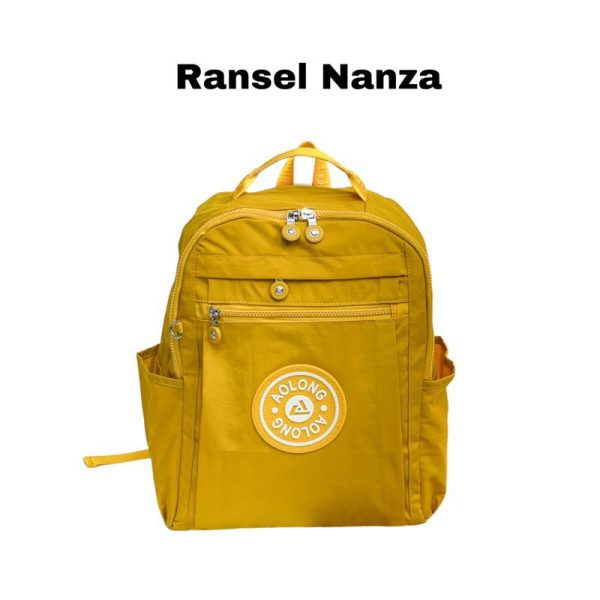 RANSEL NANZA  6098#-Tas Ransel Wanita - Backpack Besar Bahan Parasut Premium Anti Air - Gambar 6