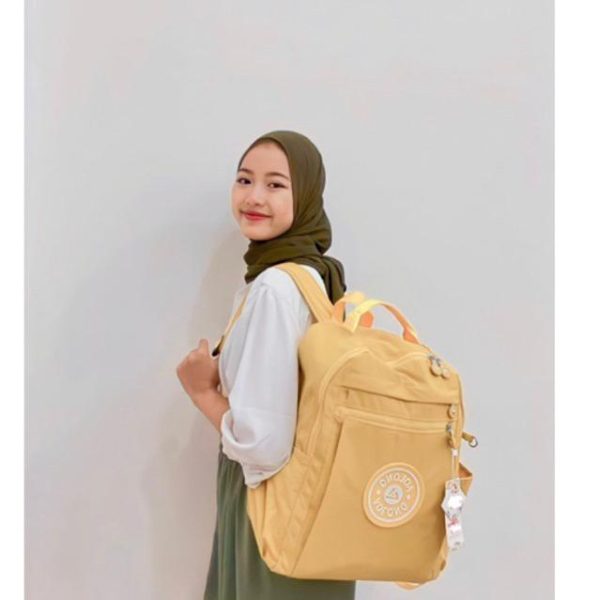 RANSEL NANZA  6098#-Tas Ransel Wanita - Backpack Besar Bahan Parasut Premium Anti Air - Gambar 8